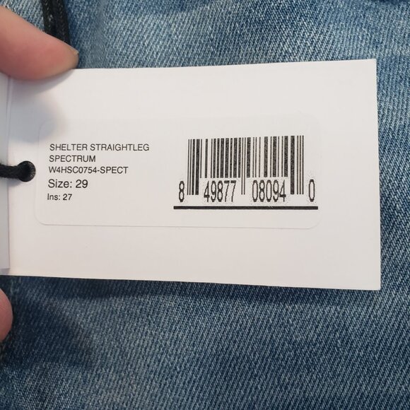 NWT 3 x 1 Spectrum Straight Leg Mom Jeans Blue, Women's Size 29 x 27 - Picture 7 of 7